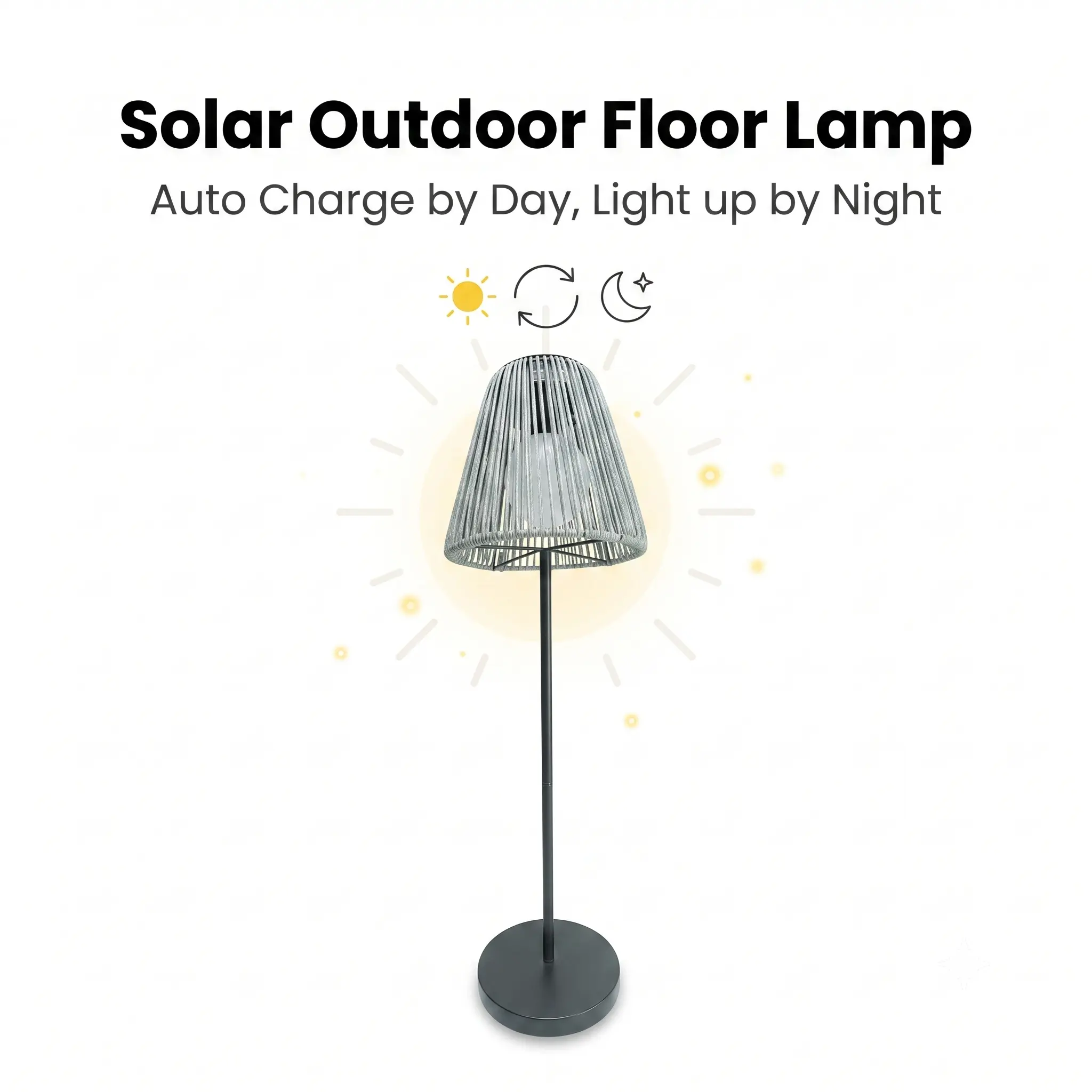 Large Solar-Powered LED Lantern - Solar Lanterns Outdoor, Outdoor Garden Lights, Auto Charging Waterproof Security Light with Dusk-to-Dawn Glow, Auto Charge for Backyard Landscape Decoration