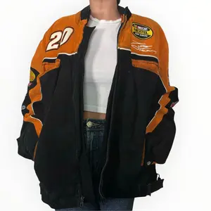 Vintage Tony Stewart Nascar Home Depot Leather/Suede Jacket