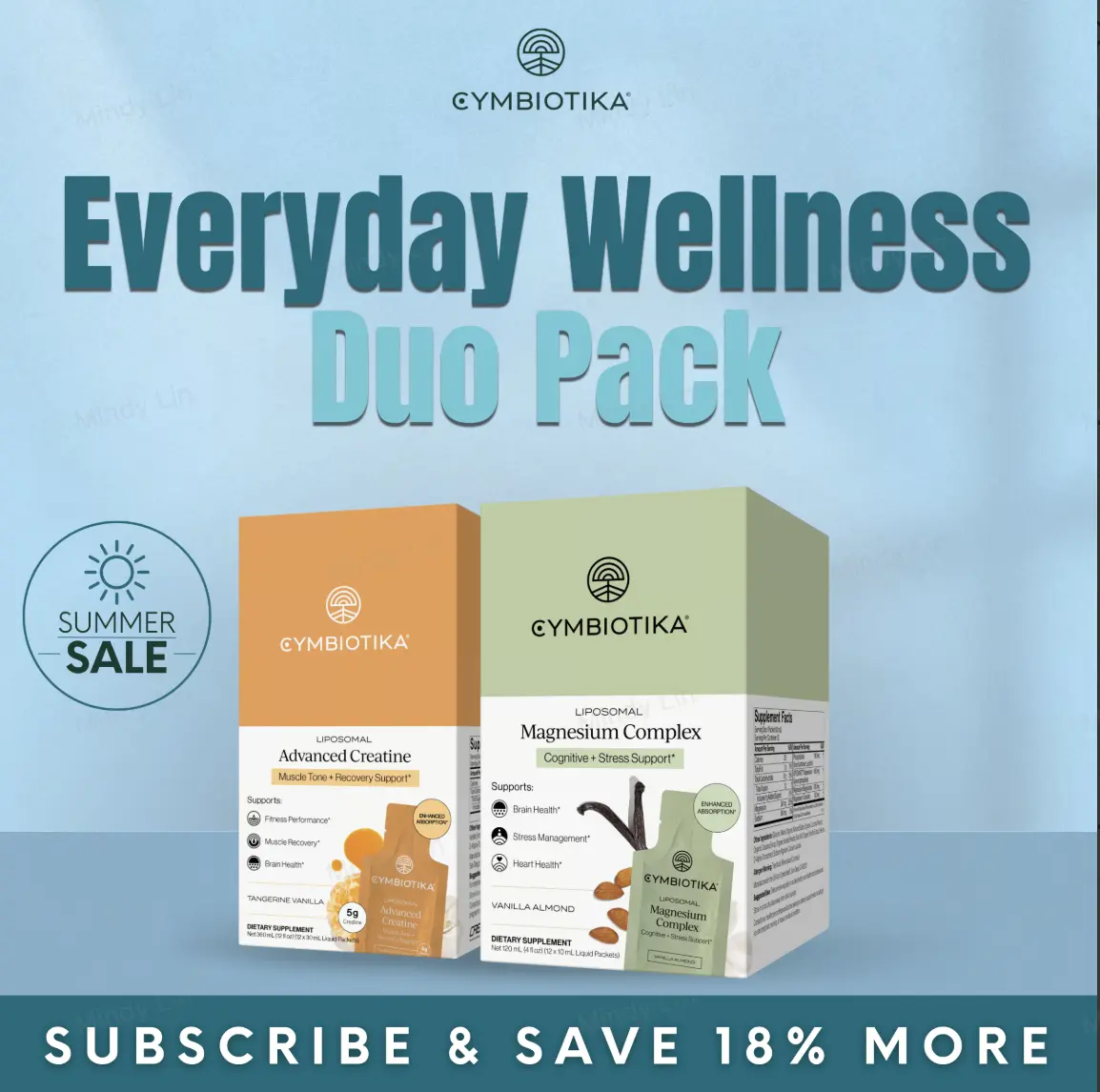 Everyday Wellness Duo Pack | 12*2 Packets| Liposomal Creatine + Magnesium Complex | Strength, Focus & Restful Sleep | CreaBev Creatine Monohydrate & 3-in-1 Magnesium Blend