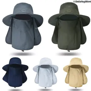 Unisex UV Protection Sun Hat with Face & Neck Flap, Quick Dry Outdoor Cap