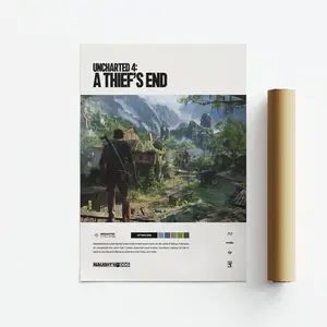 Uncharted 4: A Thiefs End 2016 Video Game Art Poster , Print 45740 423