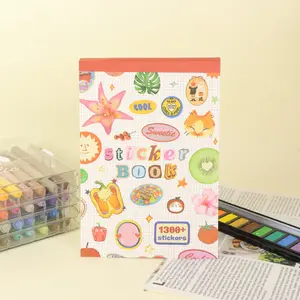 Ultimate 1300+ Sticker Book with Vibrant Food, Floral & Animal Designs – Versatile Stickers for Journaling, Scrapbooking, DIY Projects, Planner Decoration, Personalizing Gifts, Versatile uses, Endless Creative Possibilities for All Ages