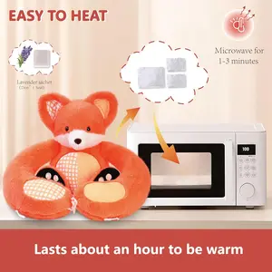 Niuniu Daddy 4LBS| Fox Heatable Weighted Stuffed Animals, Bunny / Ribbit Microwavable Animals Lavender Scented with Heating Pads, Heated Plushies Toy with Unscented for Kids Adults Birthday Christmas Holiday