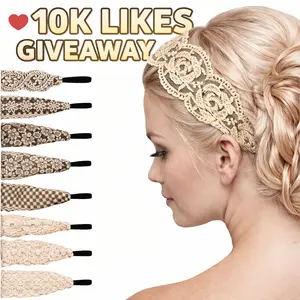 10K LIKES GIVEAWAY - Vintage Lace Elastic Women’s Headband – Stretch Floral Boho Hair Accessory