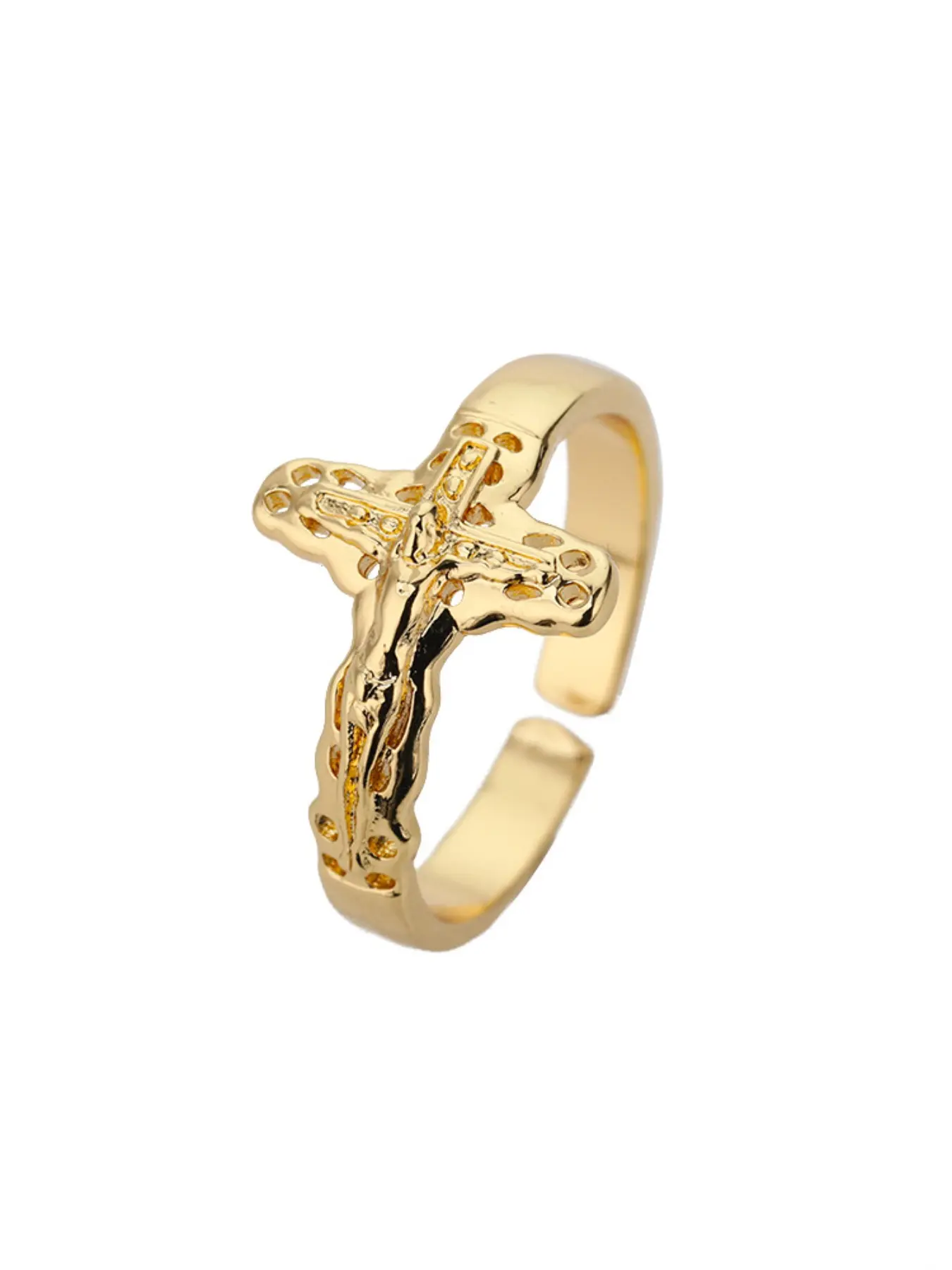 Cross-shaped jewelry made of stainless steel, ring-shaped finger ring for women, cross-shaped ring suitable for both men and women, Metal rings, Unique Rings