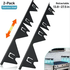 Retractable Stainless Steel Stove Gap Covers (Multiple Styles, 2-Pack)