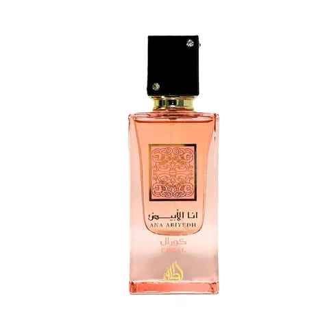 Lattafa Ana Abiyedh Coral Unisex EDP Body Perfume Spray - 2.0 oz (60 ml) 100% Authentic Bottle, Elegant Sweet Musk, Aromatic Luxurious Scent, Airy Musk Finish for Office, All Seasons Pulse Application