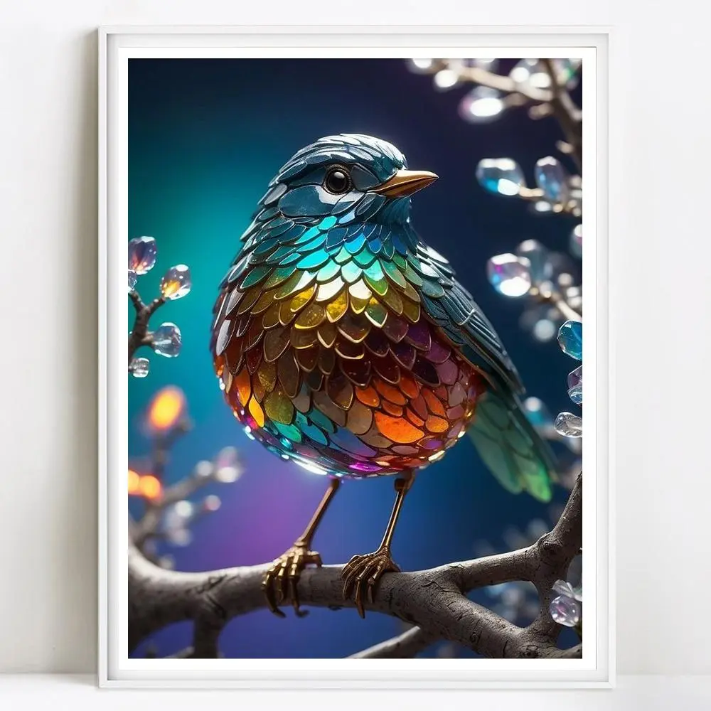 5D DIY Diamond Painting Kit Crystal Flower Pods Round Diamond Embroidery Animal Rhinestone Artificial 11.8x15.7inch/30x40cm Canvas Pixel Art Handmade Gifts