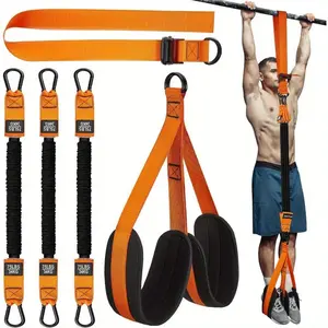 Professional Pull Up Assist Band, 1 Set Adjustable Resistance Band with Knee & Foot Support, Strength Training Equipment for Home Gym Workout,At Home Gym Equipment