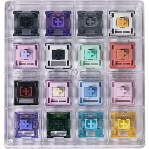 X-KCS03  16-Key Switch Tester Mechanical Keyboards Acrylic Testing Tool Mechanical Keyboard Switches with Dust-Proof Cover