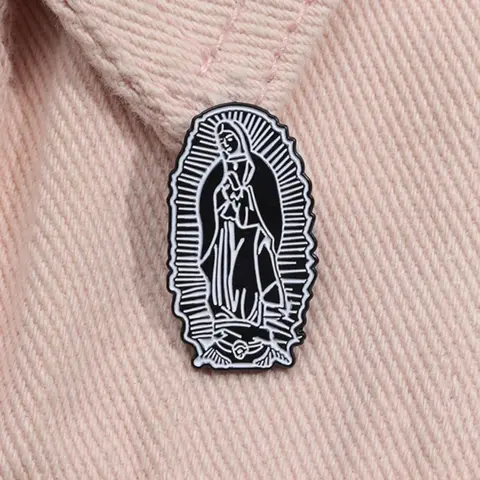 Madonna Design Brooch,  Fashion Alloy Accessories for Women & Men, Enamel Lapel Pins, Vintage Enamel Pin Suitable for Backpacks, Jeans, Scarves, Hats Decoration Fixed Buckle, Casual Alloy Jewelry for Men & Women