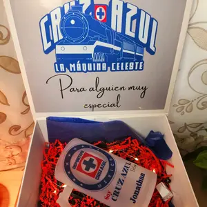 Caja de Regalo con tarro - Gift box with a personalized Frosted Glass 16oz Drinkware