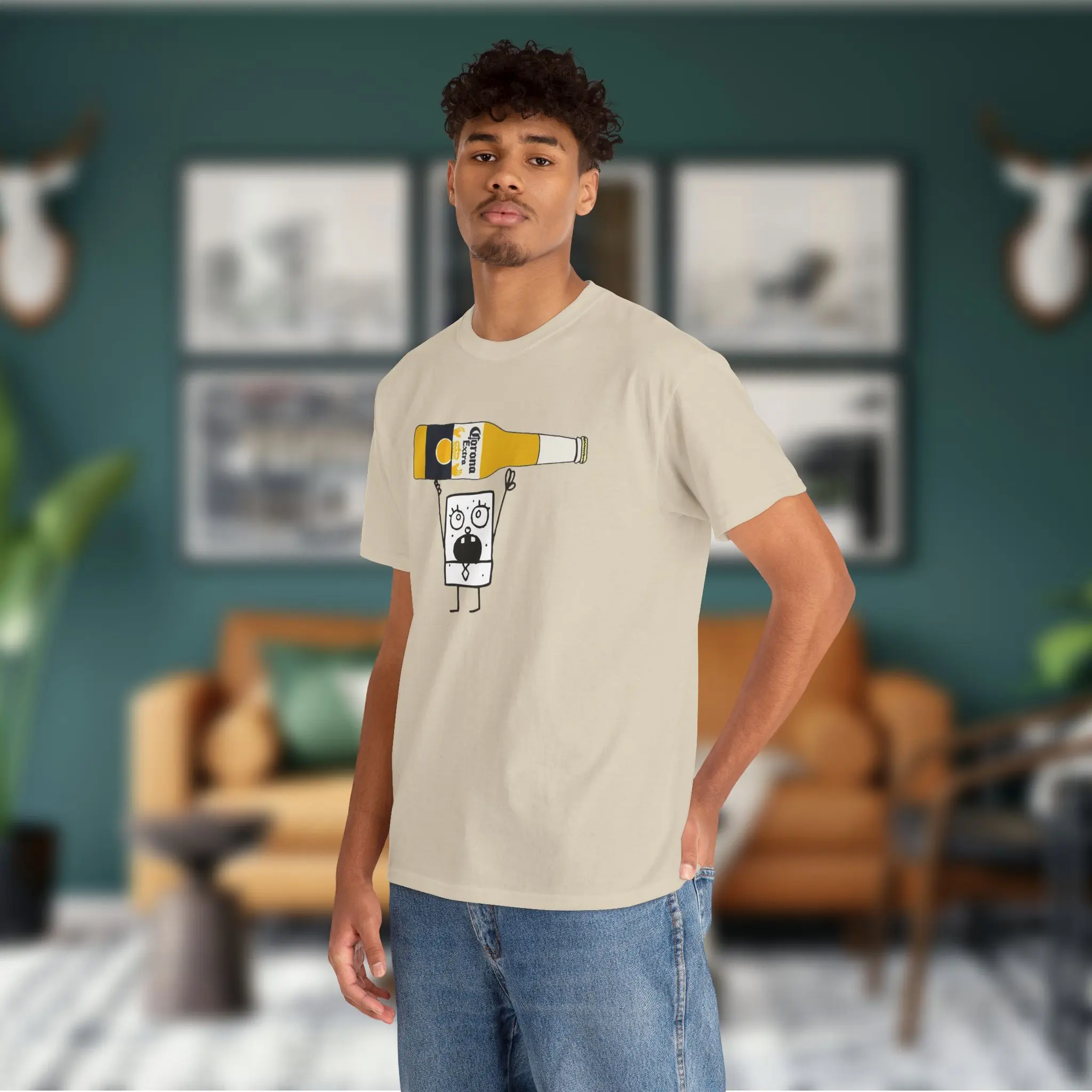Doodlebob Corona beer Essential T-shirt | Funny drinking shirt | summer shirt | full color unisex | Perfect gift for men & women | menswear
