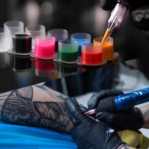 Professional Tattoo Ink Cups, Disposable Tattoo Supplies, Innovative Tattoo Accessories, 20 Packs 10-In-1 Sealed Individually (total 200), Tattoo Equipment Supply