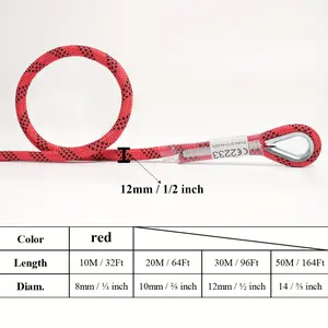 Heavy-Duty Climbing Rope with 2 Steel Carabiners!🧗‍♂️ High-Strength Rescue Rope for Rappelling, Cliff Safety & Outdoor Emergencies.Your Ultimate Survival & Escape Essential!