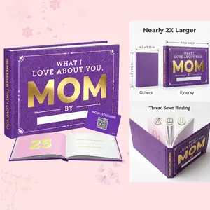 What I Love About You Mom Book with 106 Unique Prompts – Fill in the Blank Gift for Mom, Personalized Keepsake for Mother’s Day, Birthday & Christmas, Mother's Day Gift