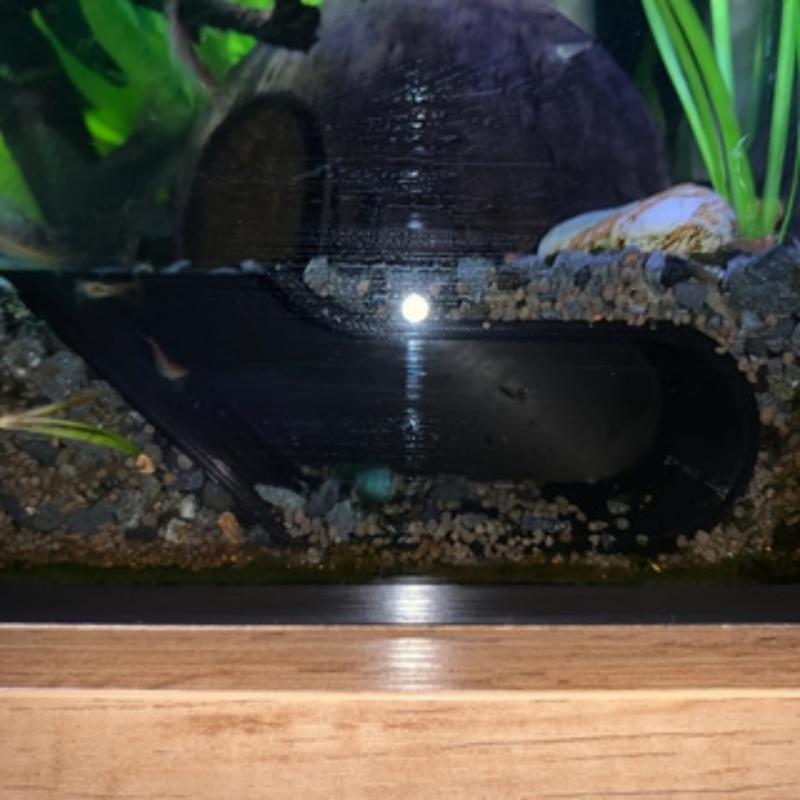 Fish Tank Corner Cave Hideaway & Observation Window, Aquarium Decorative Hiding Spot, Fish Shrimp Habitat Enhancement