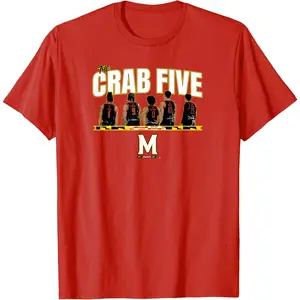 Crab Five Lineup - Maryland Basketball T-Shirt 5W1