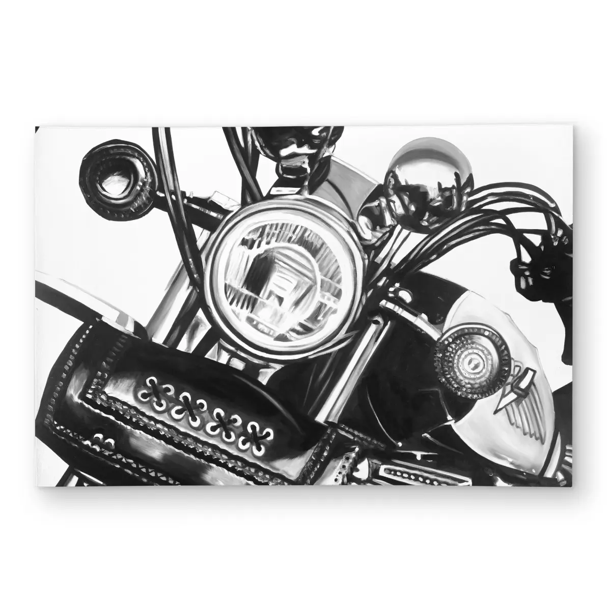 Begin Home Decor C1ROAR237LD94O Polyester Art 2x3 ft. Realistic Motorcycle Rectangle Outdoor Area Rug, Transport-Themed Home Decor