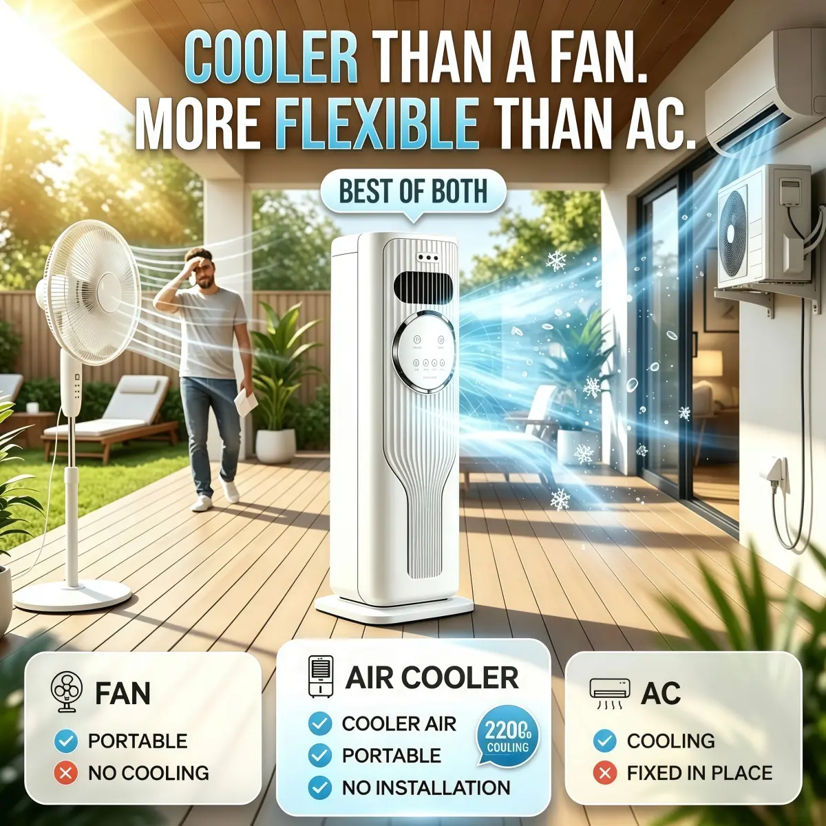 2026 New Arrival 12000BTU Portable Air Conditioner - Ice Crystal Air Cooler Fan（Water & Ice）Ultra Quiet Fast Cooling Mobile AC, Smart 24H Timing Energy Efficient, Suitable for Bedroom Office Living Room, Summer Comfort Cool All Day, TikTok Mid Year Sale