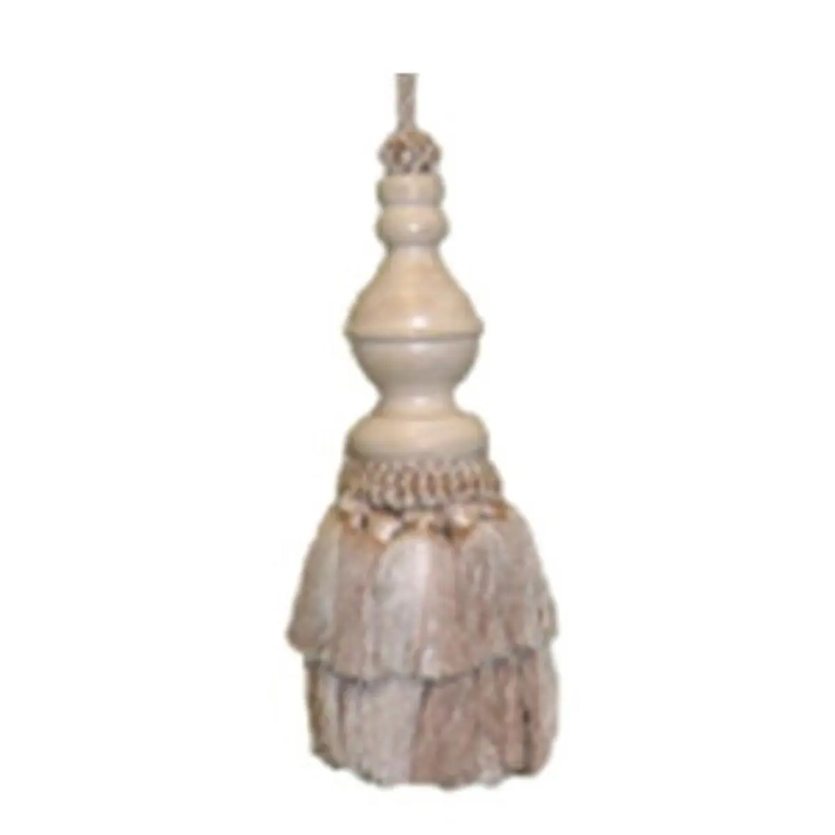 123 Creations CB065N 6-in Natural Finial - Hand-Painted Handmade Hanging Tassel Decor Ornaments, Commercial Office Furniture Accent, Home Supplies Room Decor