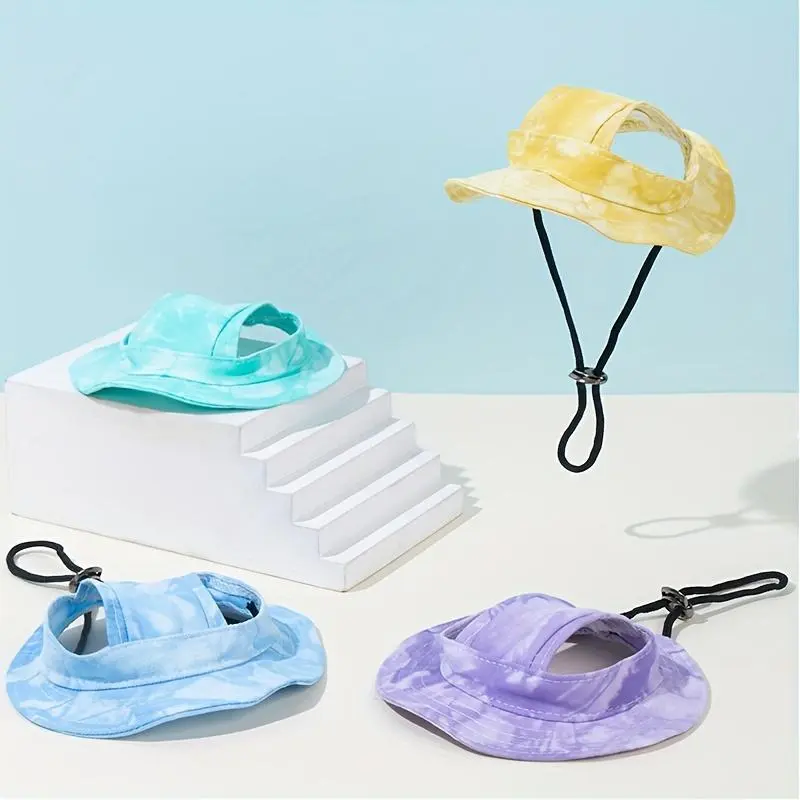 1pc Pet Sun Hat - UPF UV Defense, Breathable Outdoor Wear for Small Breeds Dogs & Cats (Chihuahua, Poodle Compatible)