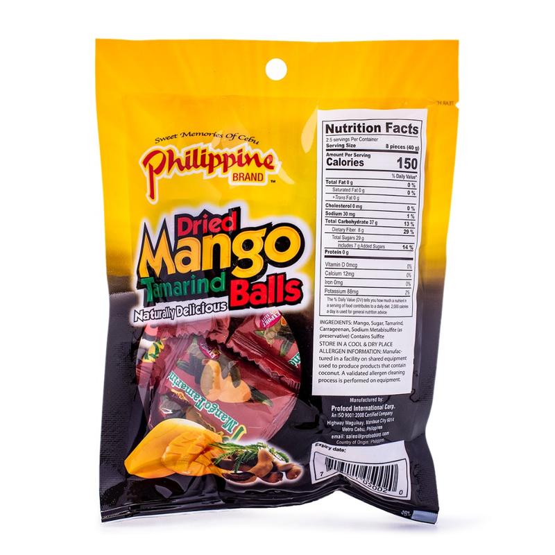 Philippine Brand Mango Tamarind Ball 100 g fruit snacks