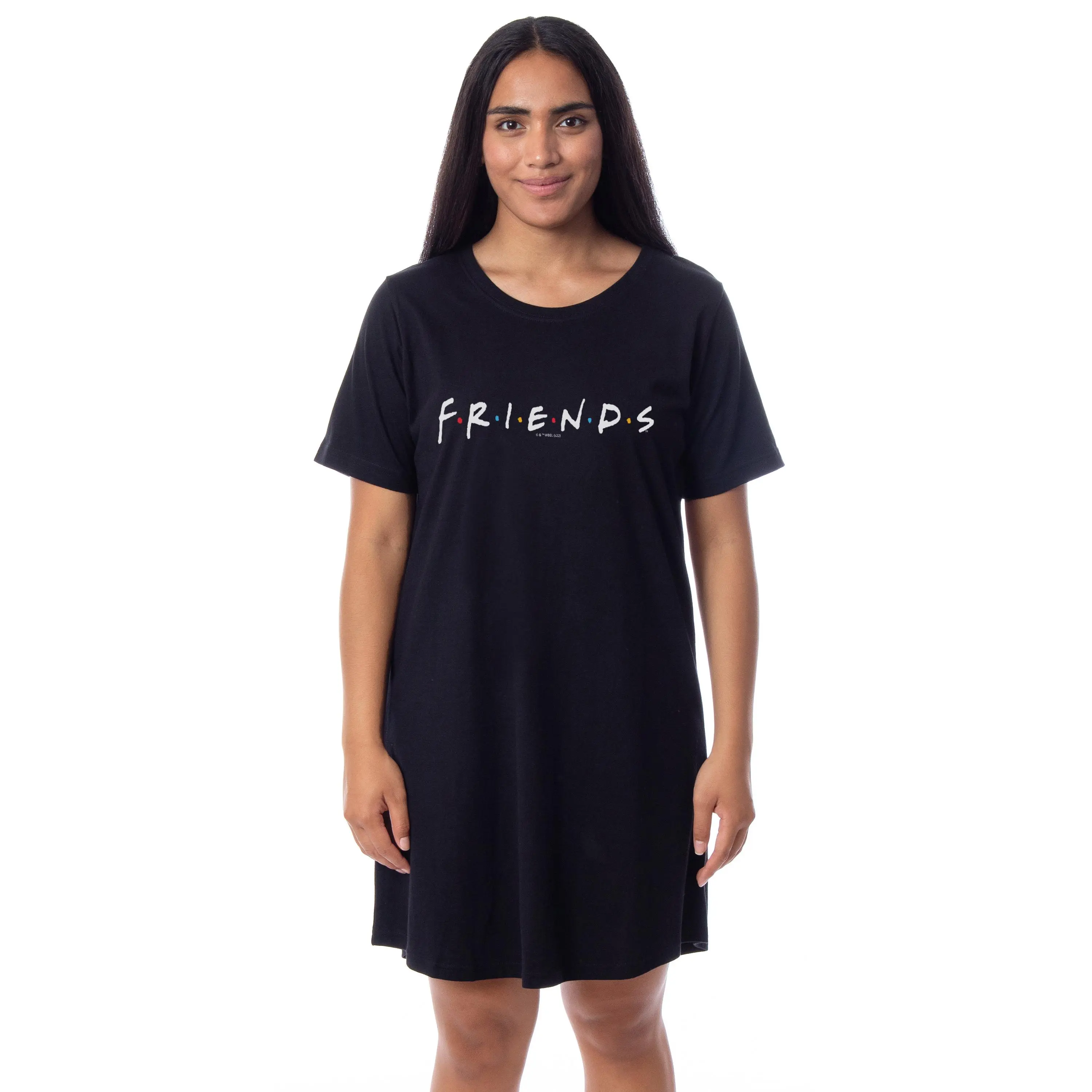 Friends The Television Series Womens' TV Show Title Logo Nightgown Sleep Pajama Shirt