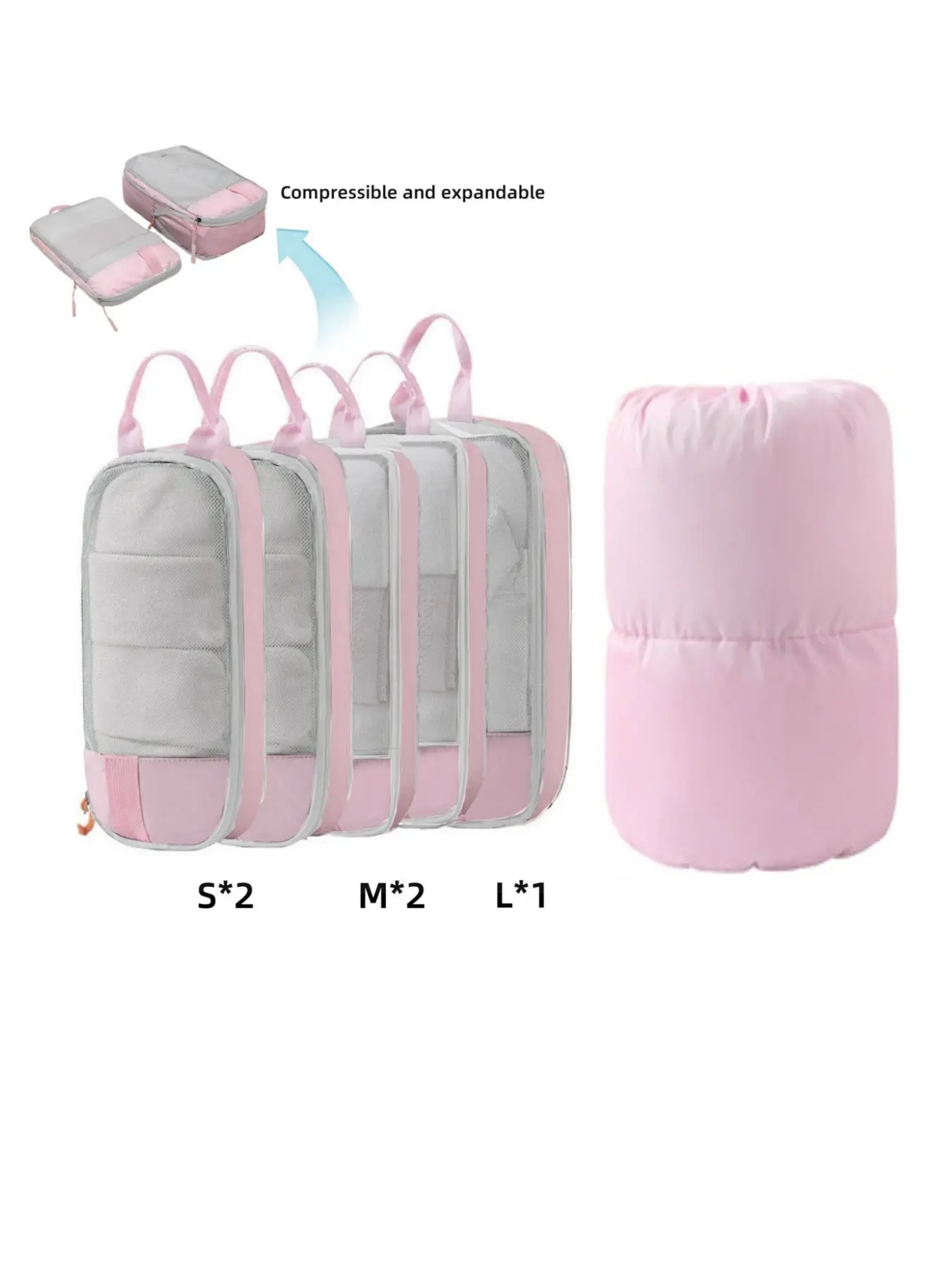 Father's Day Gifts, Travel Organizer Set, Waterproof Compression Travel Storage Bag Set, Zipper Travel Organizer for Backpack & Suitcase, Compression Travel Cubes, Travel Accessories, Travel Clothes Organizer, Travel Essentials, Travel Bundle