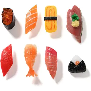 Cute Sushi Fridge Magnet Japenese Food Fun Magnets for Refrigerator Whiteboard, Fake Sushi Food Play Toys for Dollhouse Cake Kitchen Decoration Gifts(Sushi 1)