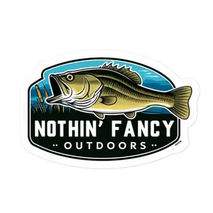 Nothin' Fancy Bass Sticker - Simple Design for Music Enthusiasts