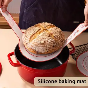 Silicone Sourdough Bread Sling Mat for Non-Stick Baking, Reusable & Heat-Resistant Up to 480°f, Dishwasher Safe Baking Mat for Bread & Pastry, Bakeware