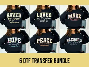 Christian DTF Transfer Bundle | DTF Prints | Tshirt Making | Custom Apparel