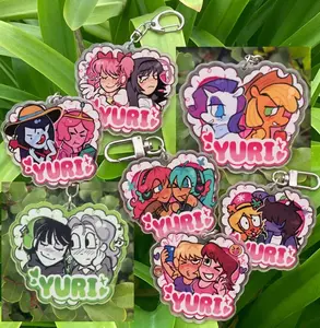 Yuri Time acrylic keychain, And Perfect For Bags, Keys, Or Gifts