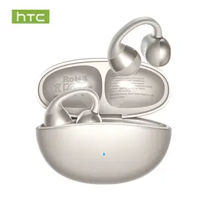 HTC NE56 OWS Clip-On Earphones - Stylish OWS Open-Ear Design, Bluetooth 6.0, IPX5 Waterproof, Built-in Mic, Super Comfort & Top-Tier Sound - Perfect for Fashion Lovers & Multi-Scene Needs