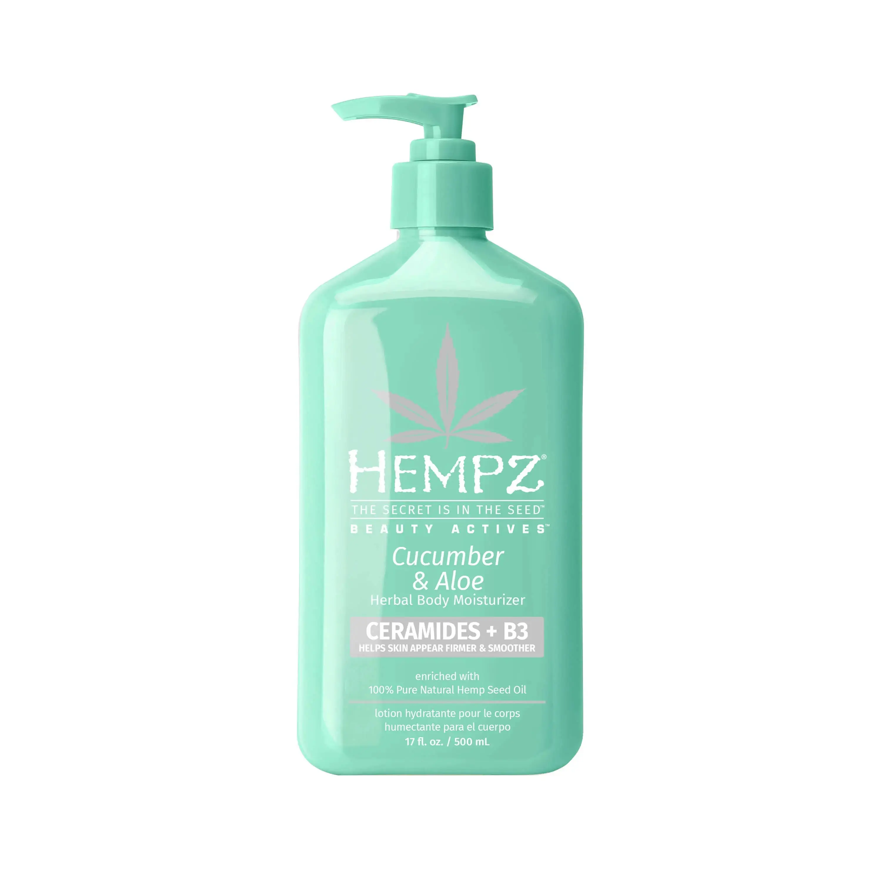 Beauty Actives Cucumber & Aloe Herbal Body Moisturizer with Ceramides and B3
