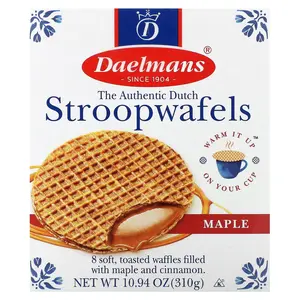 Daelmans Stroopwafels, Maple, 8 Waffles, 10.94 oz (310 g) Daelmans Stroopwafels, Maple, 8 Waffles, 10.94 oz (310 g)