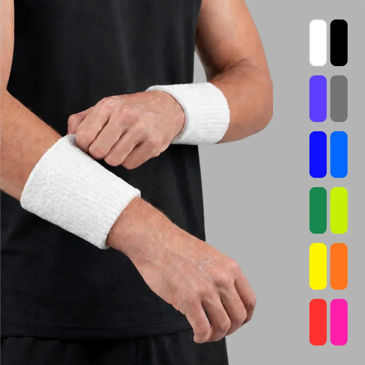 SLEEFS Drip Wristband Pair - Multiple Colors  - Breathable Fabric Quick-Dry Wristbands for Summer Workouts, Durable & Stretchable for Weightlifting, Running, Yoga