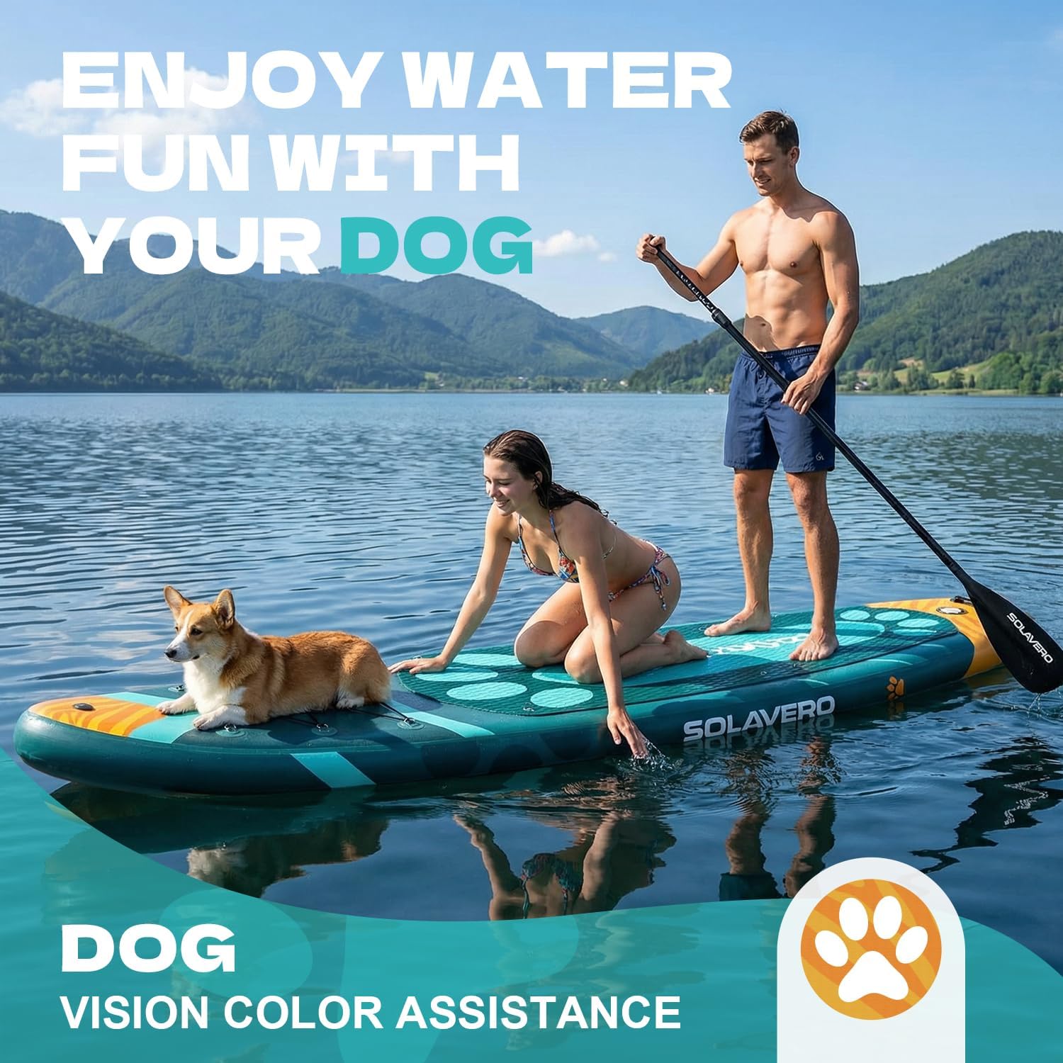 10'6" Inflatable Stand Up Paddle Board for Adults, SUP with Premium Accessories, Anti-Slip EVA Deck, Suitable for Youth & Adults of All Skill Levels