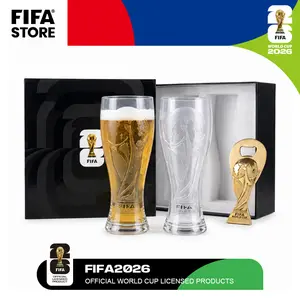 【FIFA WORLD CUP 2026 】Gift Set（Not Glass） 17oz Shatterproof Trophy Pilsner Beer Cup& Trophy-Shaped Bottle Opener - Perfect for soccer Fans & Parties SummerVibes