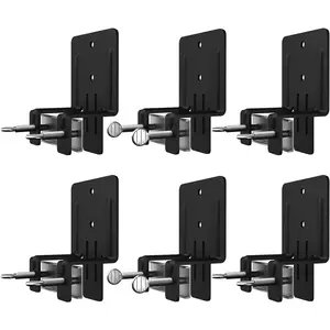 6 Pcs Non-Slip Mattress-Gasket for Bed-Frame, Anti-Slip Bed Stoppers, Mattress-Retainer-Bar Fit for Platform Beds, Ajustable Mattress Holder in Place Gripper, Black