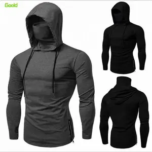 New Fitness Wear Men's Sweatshirt Hooded Long Sleeve T-Shirt Running Training Tops High Performance Activewear