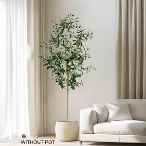 Artificial Olive Tree without Pot, 1 Count 120-180cm Faux Plant, Elegant Artificial Plants, Indoor Decorative Plant for Home Garden Hotel Office Party Room Store Decoration, Living Room Decor, Faux Plants Indoor, Fake Tree Plants