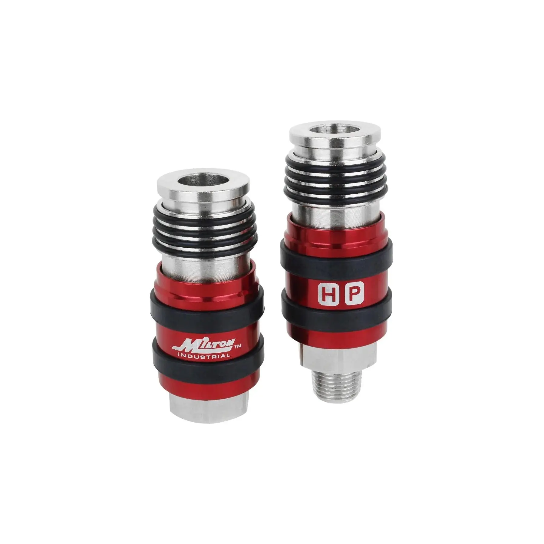 Milton 1759 2-In-ONE Universal Safety Exhaust Industrial Coupler, 3/8" NPT x 3/8" Body Flow