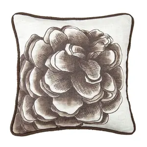 Forest Pine Water Print Pinecone Throw Pillow