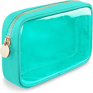 Women Pvc Cosmetic Bag Fashion Transparent Storage Toiletry Bag Shell Large Capacity Makeup Pouch