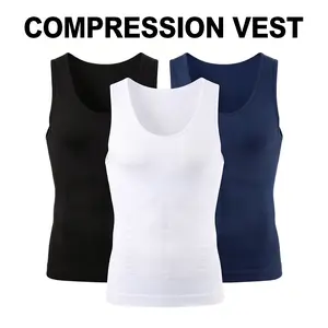 Men Compression Vest Tummy Control Undershirts Shaping Vest,Men Sleeveless Shirt Shapewear, Sport Vest,Men Breathable Round Neck Compression Tank Top Men Shirt For Running Workout Fitness Basketball,Menswear Underwear For All Seasons