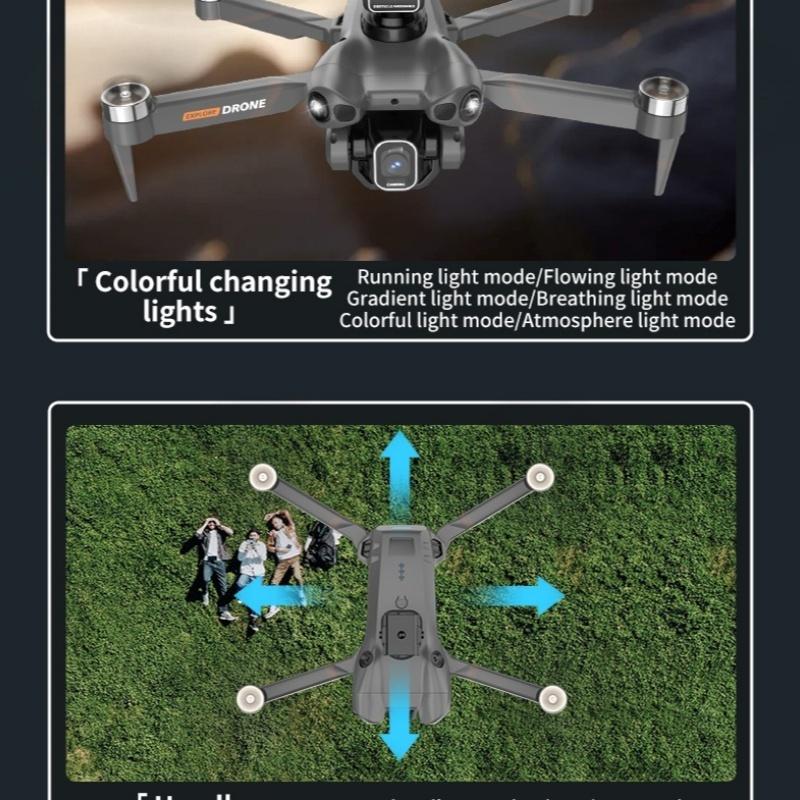 RC Drohe with 4K Dual Camera ObstacleAvoidance Foldable FPV Drone Long FlightTime for Beginners