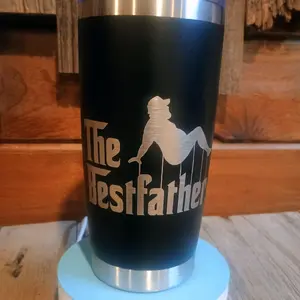 The Bestfather Fathers Day Tumbler. Laser Engraved. 2 sizes/3 colors available. Bottle Drinkware Water Bottles Portable Cup Mug Washable Reusable Bottled
