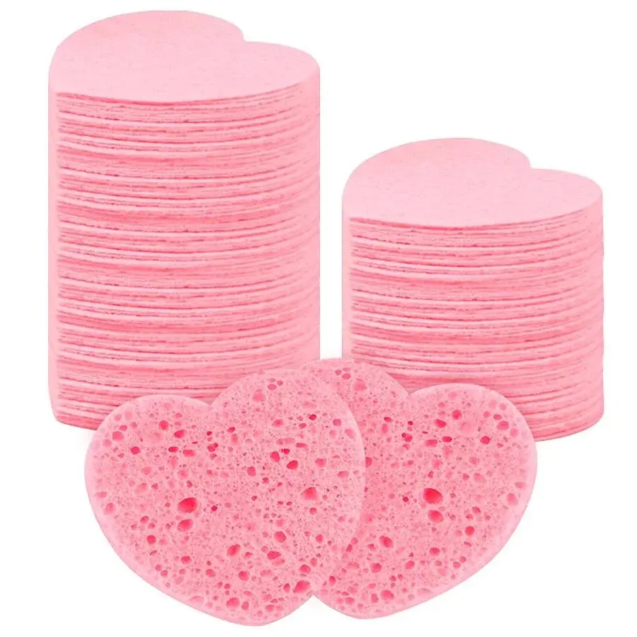10Pcs Gentle Compressed Cellulose Face Sponges Multi-Pack, Bathroom Cleansing Gadgets for Pore Exfoliation & Makeup Removal (Spa Quality)